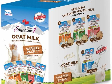 $2 OFF: Signature7 Goat Milk Pouch Cat Food Variety Pack 840g (12 x70g) Online now