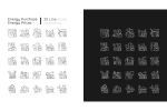 Energy purchase linear icons set for dark and light mode Supply