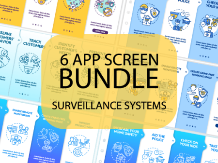 Surveillance Systems App Screens Bundle Cheap