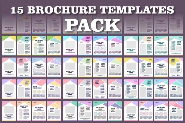 Creative colorful brochure template bundle Hot on Sale