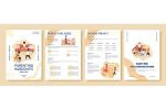 Parenting vector brochure template set Cheap