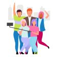 Group of people, friends flat vector illustrations set Supply