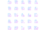 Medical Treatment Gradient Icons Bundle For Cheap