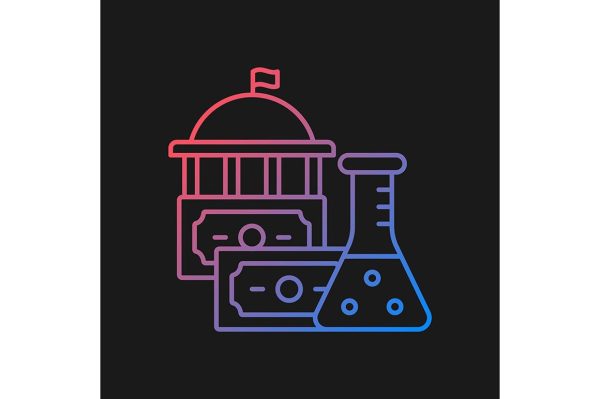 Clinical trials gradient icons set for dark and light mode Online