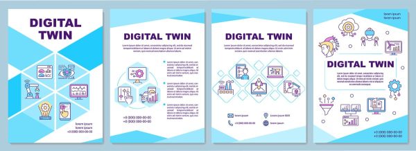 Digital twin brochure template Fashion