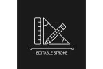 School subjects linear icons set for dark and light mode. Editable Stroke Hot on Sale