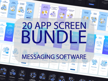 Messaging Software App Screens Bundle Online