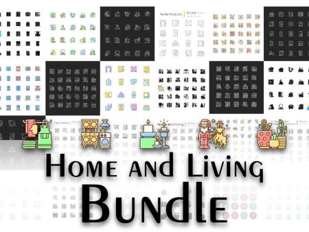 Home and living icons bundle Supply