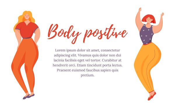 Body positive flat poster vector template For Discount