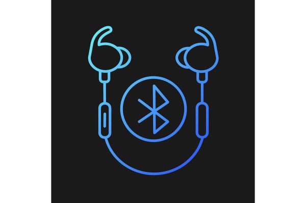 Different types of headphones gradient icons set Cheap