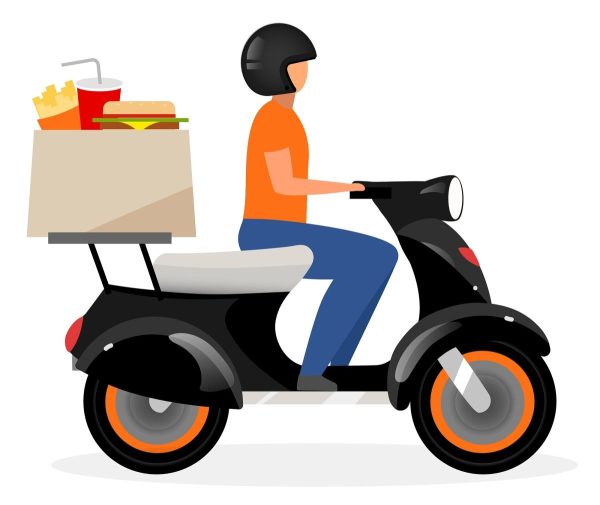 Delivery service workers flat vector illustrations set For Discount