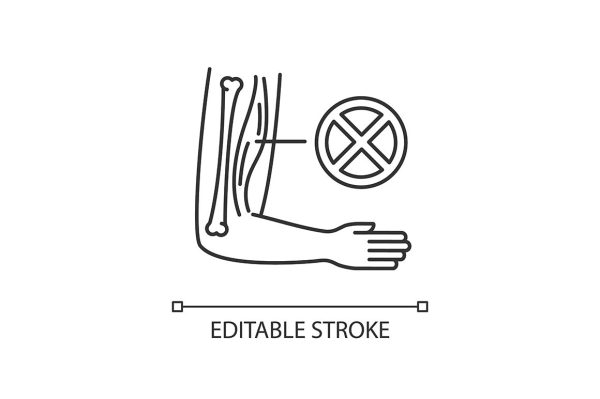 Disability types linear icons set Online Sale