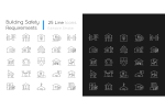 Building safety requirements linear icons set for dark and light mode on Sale