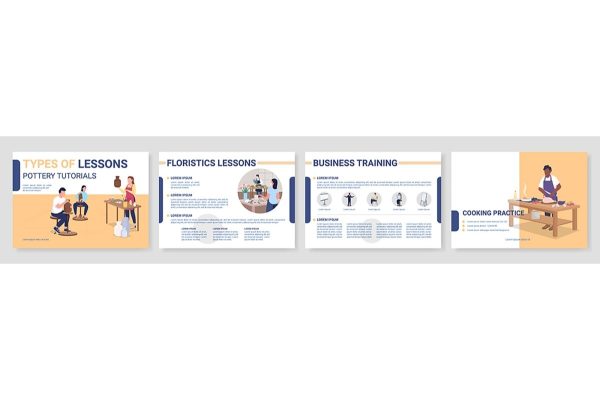 Education options brochure template set on Sale