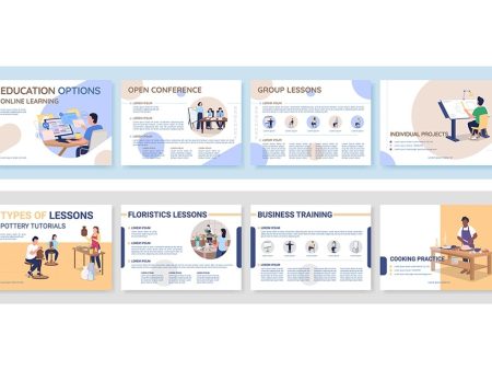 Education options brochure template set on Sale