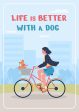 Family adopting dog poster flat vector templates Discount