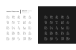 Medical treatment linear icons set for dark and light mode Fashion