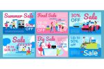 Online store sale brochure template Sale