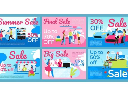 Online store sale brochure template Sale