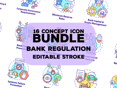 Bank Regulation Concept Icons Bundle Supply