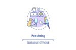 Pet Services Concept Icons Bundle Supply