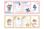 Parenting vector brochure template set Cheap