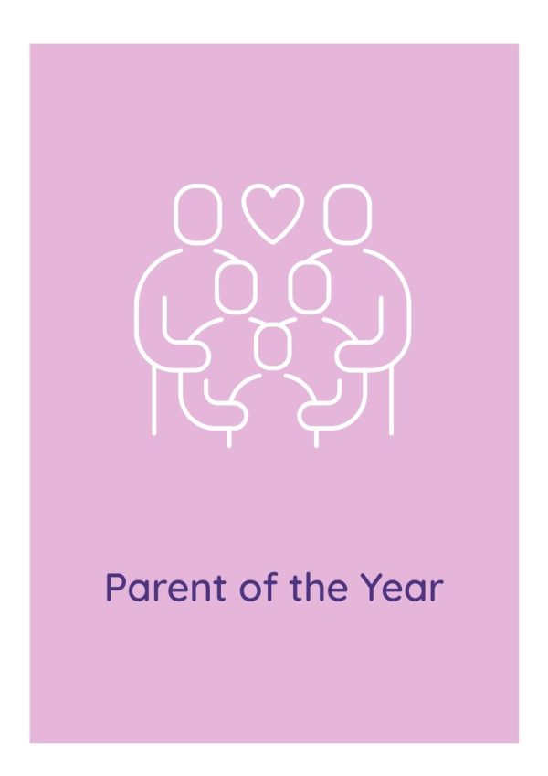 Celebrating parents day with family postcards with linear glyph icon set Fashion