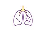 Lungs health care RGB color icons set Discount