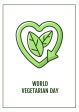 Celebrating vegetarian awareness month greeting cards set Fashion