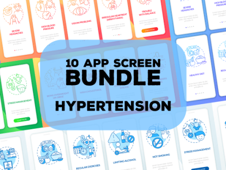 Hypertension App Screen Bundle Supply