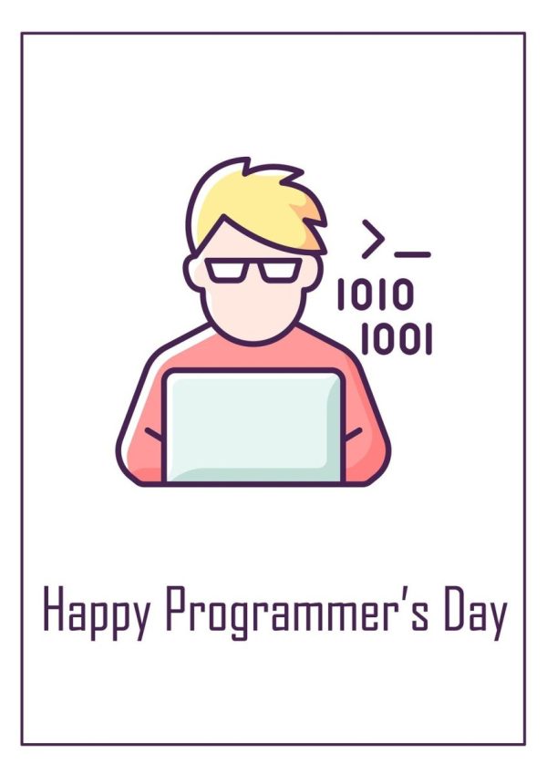 International programmers day greeting cards set Online now