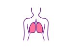 Lungs health care RGB color icons set Discount