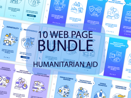 Humanitarian Aid App Screens Bundle Fashion