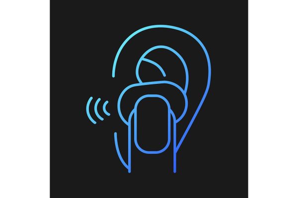 Different types of headphones gradient icons set Cheap