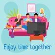 Enjoy time together social media post mockup Fashion