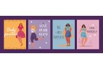 Body positive posters vector template set Online