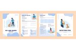 Animal adoption onboarding vector template set Online Sale