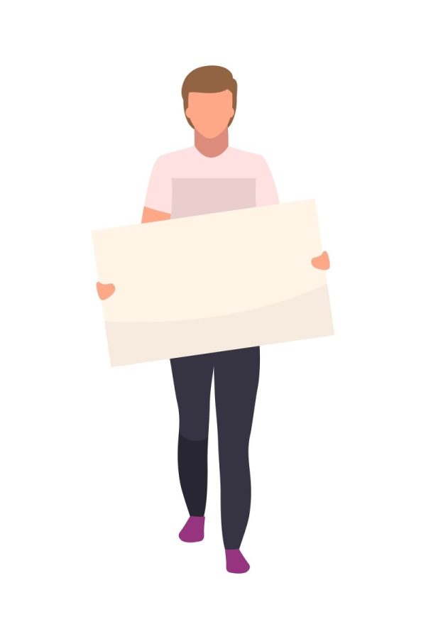 Protesters with blank placards flat vector characters set For Cheap