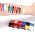 wholesale Face Body Painting UV COLOR Kids Flash Tattoo Painting Art Halloween Party Makeup Fancy Dress Beauty Palette on Sale