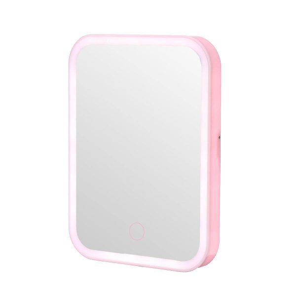 LED Touch Screen Makeup Mirror Desktop Cosmetics Lighting Mirror USB Adjustable For Discount