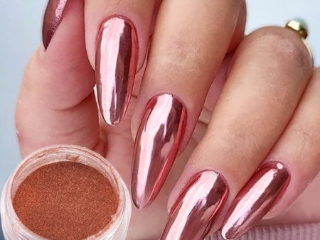 1 Box Mirror Glitter Nail Powder Metallic Shiny Rose Gold Chrome Pigment Nail Art Decorations UV Gel Polish DIY Manicure Dust Hot on Sale