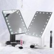 22 LED Lighted Vanity Touch Screen  360° Rotating Cosmetic Makeup LED Mirrors For Sale