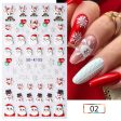 1 Sheet Embossed Snowflakes 5D Nail Stickers Decal Winter Christmas Nail Art Decoration Manicure Butterfly Nail Stickers Design Discount