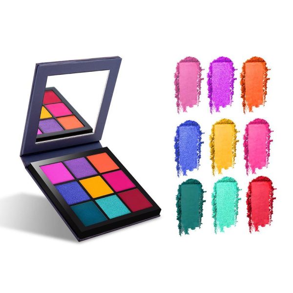 MIAOOL New 4 Style Eyeshadow Makeup Pallete With Mirror Glitter Matte Eye Shadow Highly Pigmented Nude Shinning Pressed Eyeshadow Online Sale