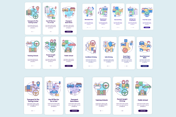 Driver education offers app page bundle Online Hot Sale