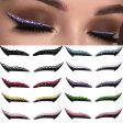 1 Pairs Diamond Eyeliner Stickers 10 color Reusable Self-adhesive Glitter  Eyeliner Double Eyelid Tape Cat Eye Makeup Cosmetic Online Hot Sale