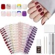 10 Packs (240 Pcs) Press on Nails Short, Jofay Fashion Nude Pink French Tip Press on Nails, Short Square Fake Nails, Glue On Nails with Design, Full Cover Nail Kit Salon Manicure for Women and Girls Online