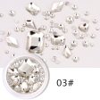 1 Box Glitter 3D Rhinestones AB Flat Back Shiny Stones Nail Art Decorations Mixed Size Nail Gems Crystal Strass Accessories Fashion