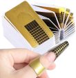 100x Nail Form Stickers For Builder Gel Nail Extension Nail Art Gold Nail Design Online Hot Sale