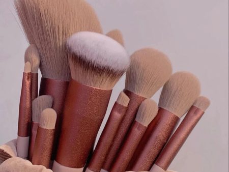 13Pcs Soft Fluffy Makeup Brushes Set for cosmetics Foundation Blush Powder Eyeshadow Kabuki Blending Makeup brush beauty tool Hot on Sale